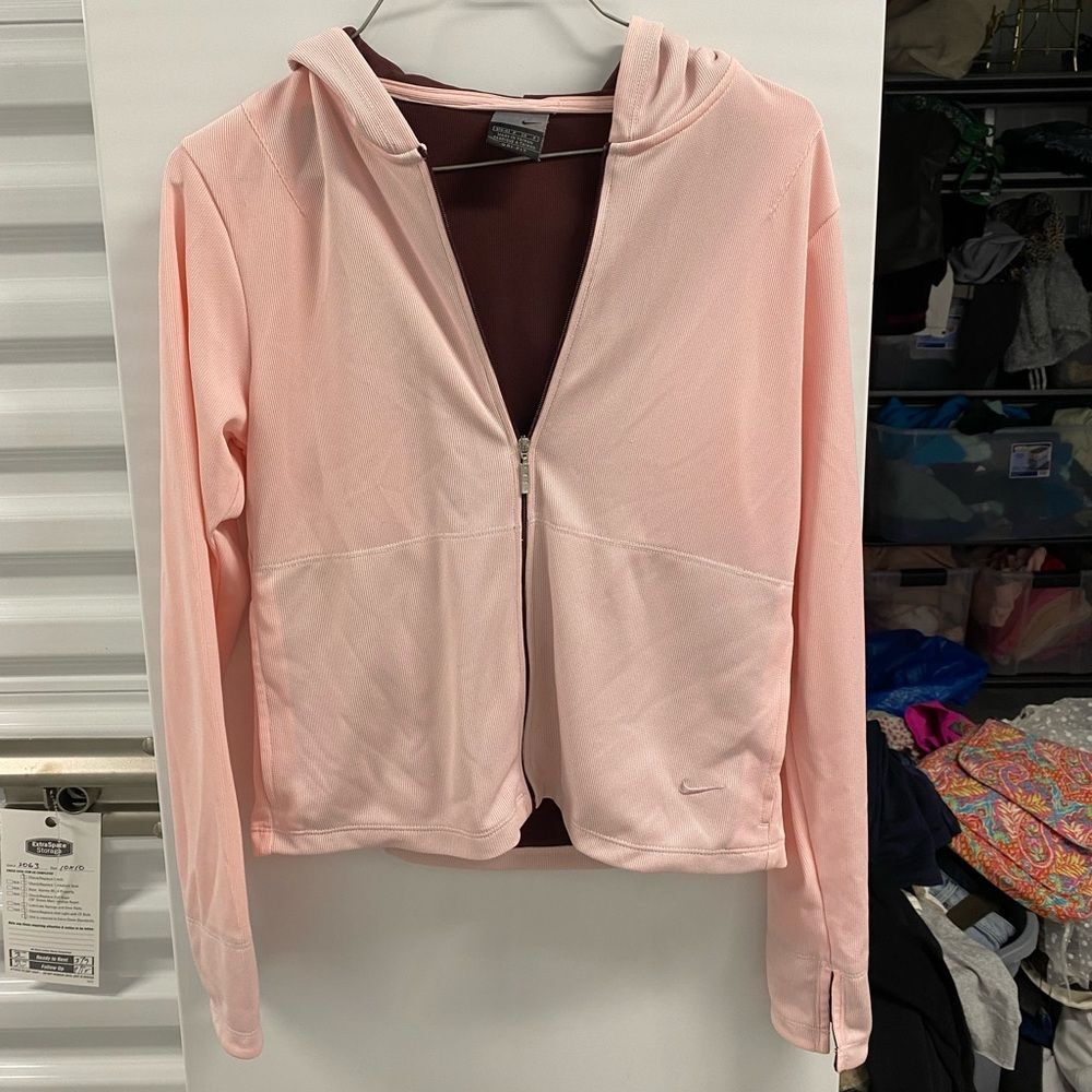 Vintage Nike Pink and Maroon Dri-FIT Jacket